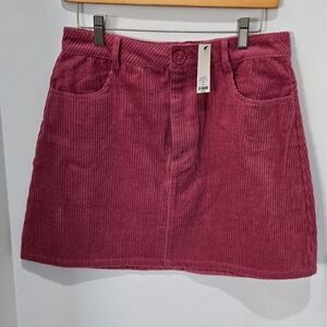 Gabby Corduroy Pink Mini Skirt Sz M